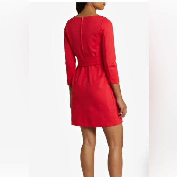 NWT Lilly Pulitzer Leighton Straight Fit Dress Women’s Sz Lg in Amaryllis Red - Picture 2 of 11